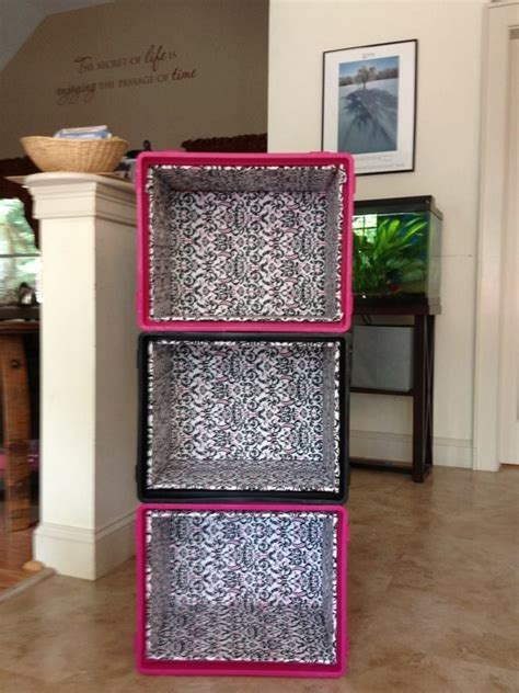 ideas for milk crates|milk crates for hanging files.